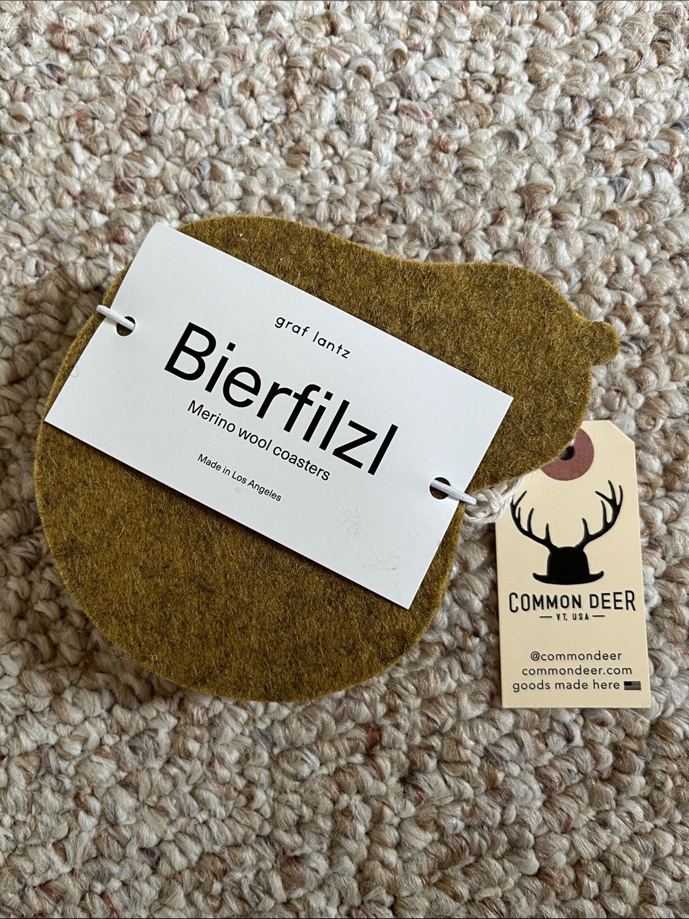 NEW! Set of 4 Bierfilzl Wool coasters